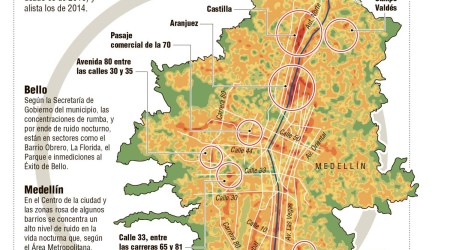 Medellín, Bello e Itagüí actualizan sus mapas de generación de ruido